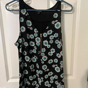 Express Black Dress with Floral Accents